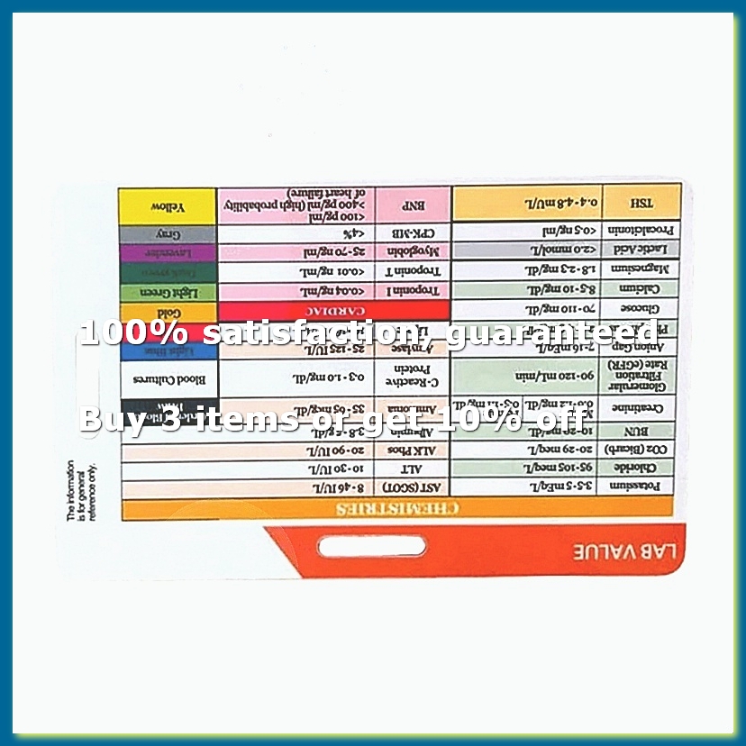 Medical Lab Values - بطاقة معايير المختبرات وترتيب سحب الدم،