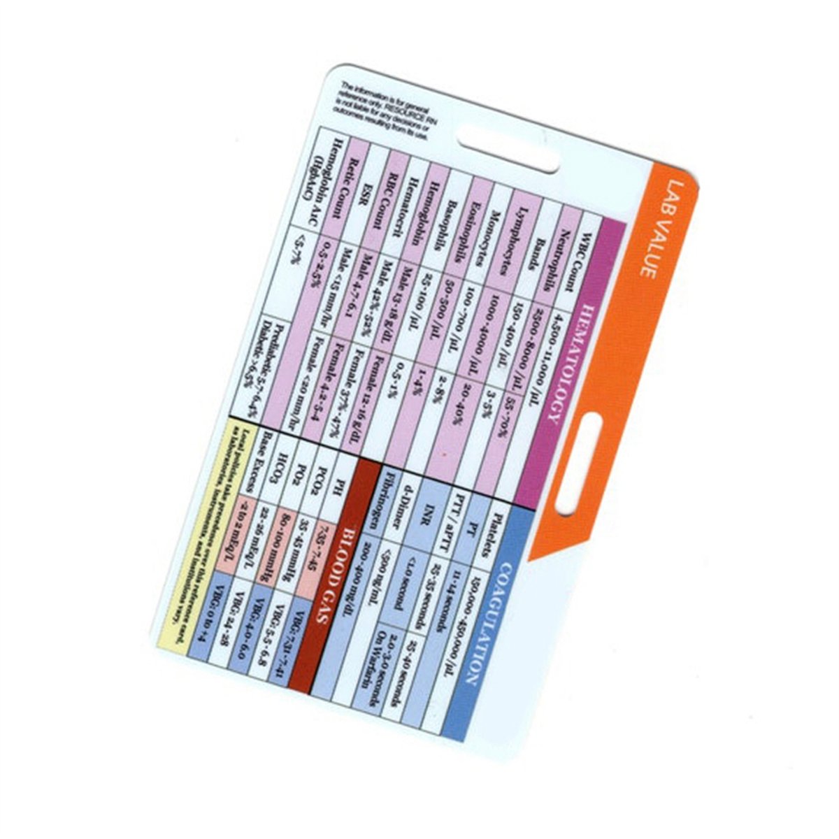 بطاقة AA77 الجديدة لقيم المختب - مراجعة Medical Lab Values وسعره